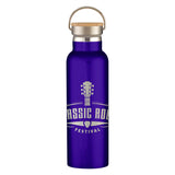 21 Oz. Full Laser Tipton Stainless Steel Bottle With Bamboo Lid