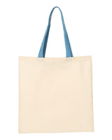Q-Tees™ Economical Tote w/Contrast-Color Handles