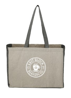 Recycled Cotton Contrast Side Shopper Tote
