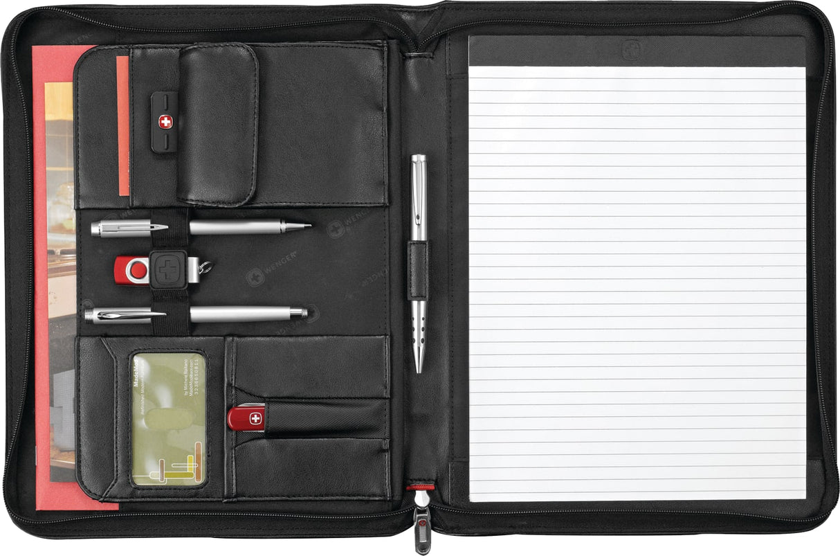 Wenger® Executive Leather Zippered Padfolio