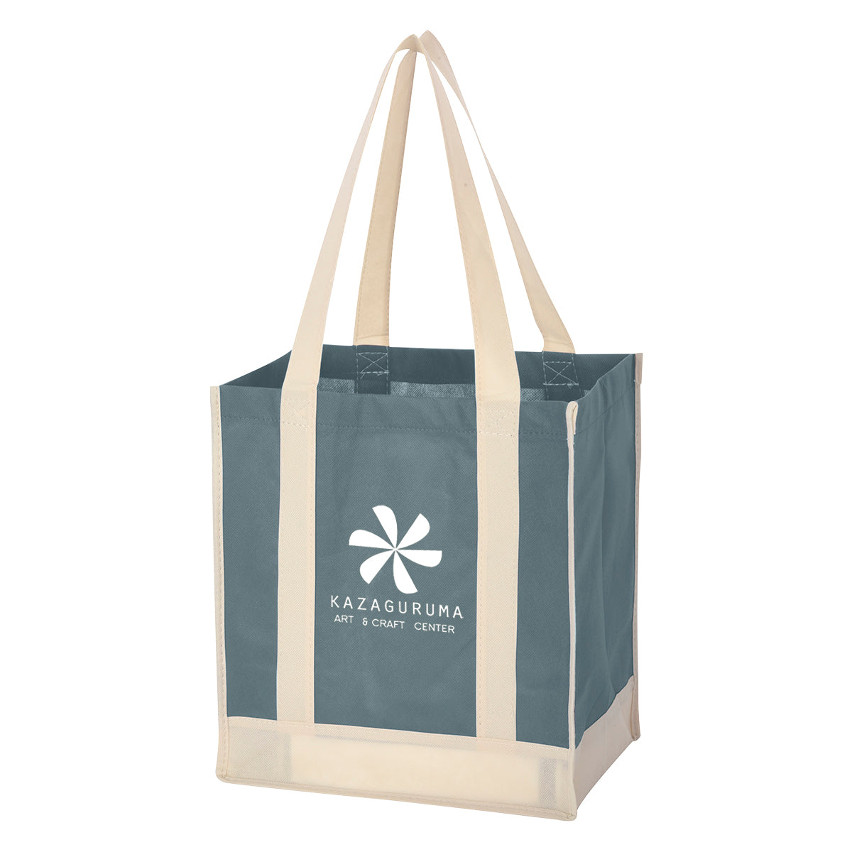 000440 Non-woven Two-tone Shopper Tote Bag