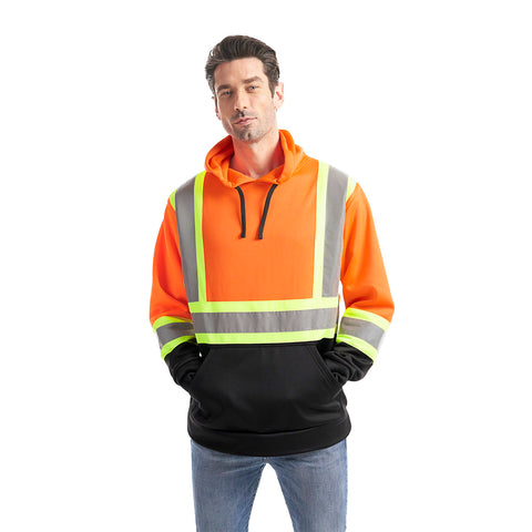 Long Haul Men's Hi-Vis Polyester Pullover Hoodie