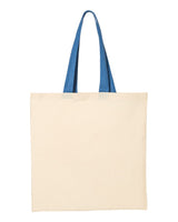 Q-Tees™ Economical Tote w/Contrast-Color Handles