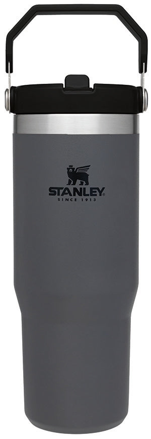 Stanley® IceFlow 30oz Flip Straw Tumbler, grey - Etched