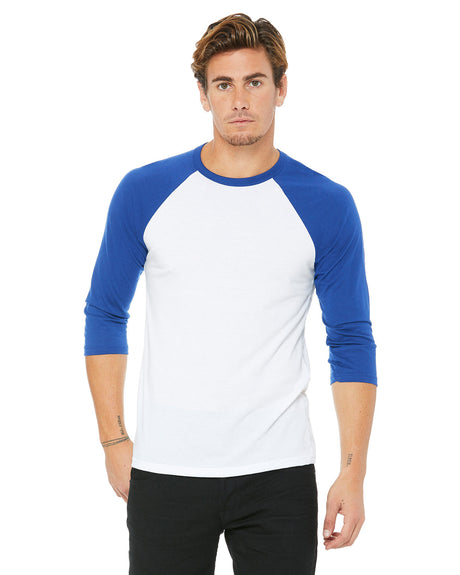 BELLA+CANVAS Unisex 3/4-Sleeve Baseball T-Shirt