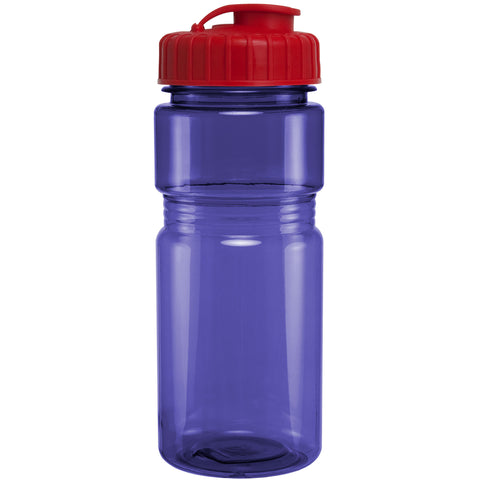 20 Oz. Translucent Recreation Bottle w/ Flip Top Lid
