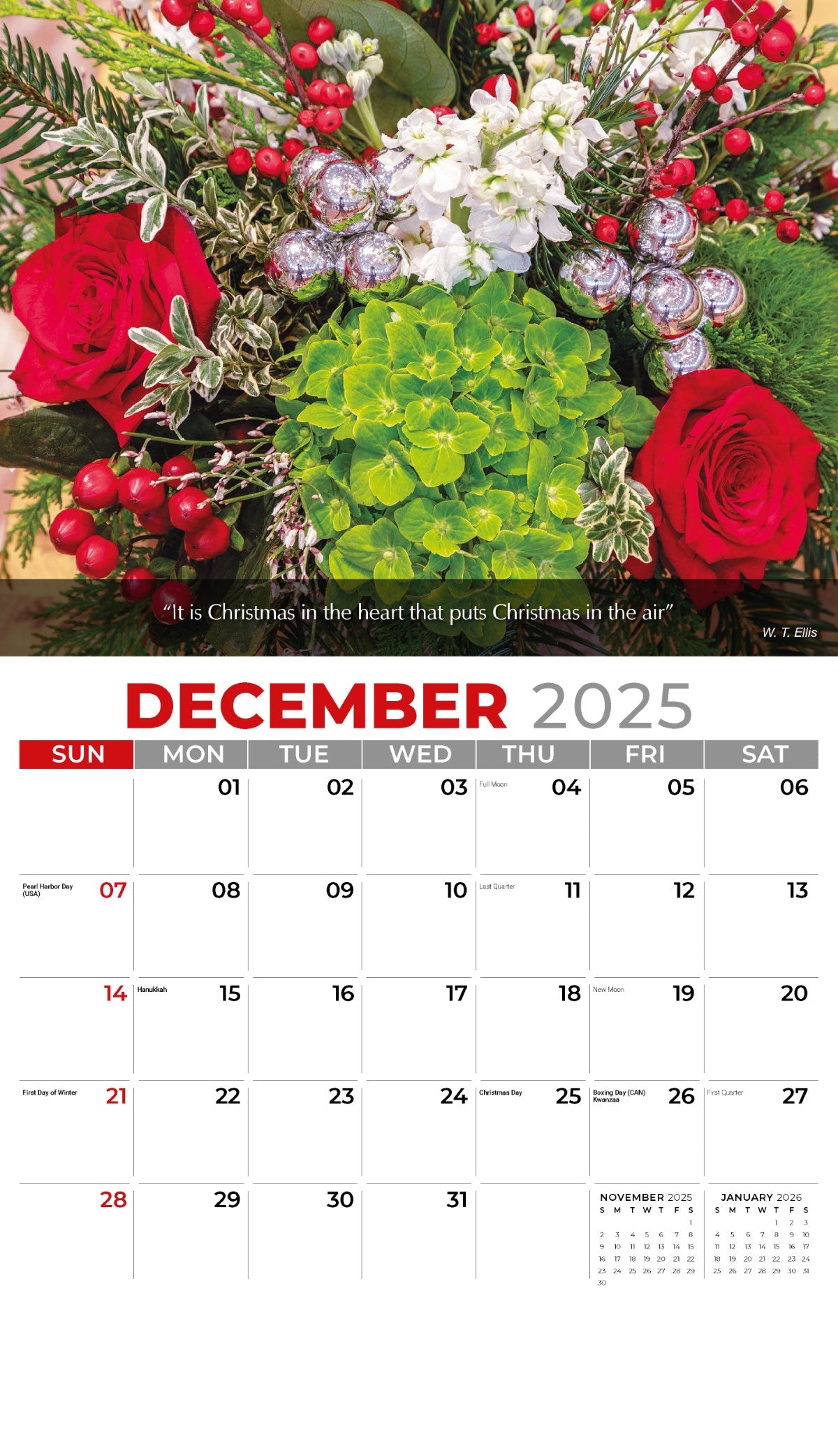 Galleria Wall Calendar 2025 Flowers & Gardens
