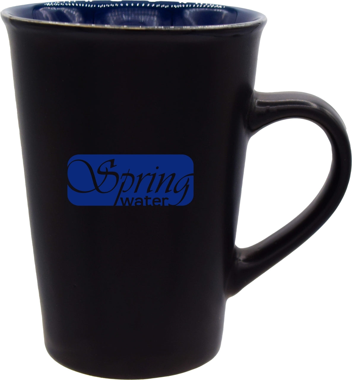 Economy Bedford 12oz satin finish ceramic mug black/blue