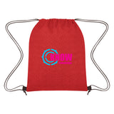 Heathered Non-woven Drawstring Backpack