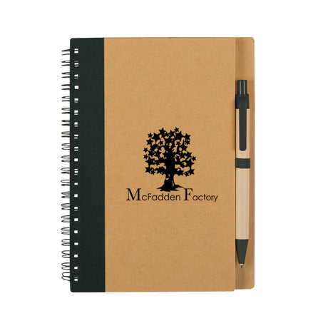 Eco-inspired Spiral Notebook & Pen