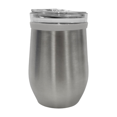 8 Oz. Glass And Stainless Steel Wine Tumbler