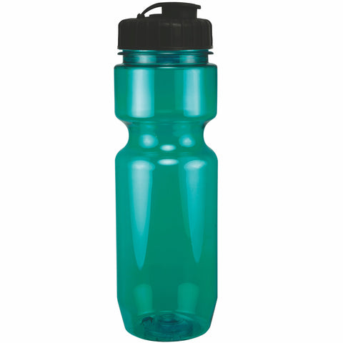 22 Oz. Translucent Bike Bottle w/ Flip Top Lid