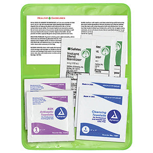 "Orion" Sanitizer & Wipes On-The-Go Kit In Colorful Vinyl Pouch