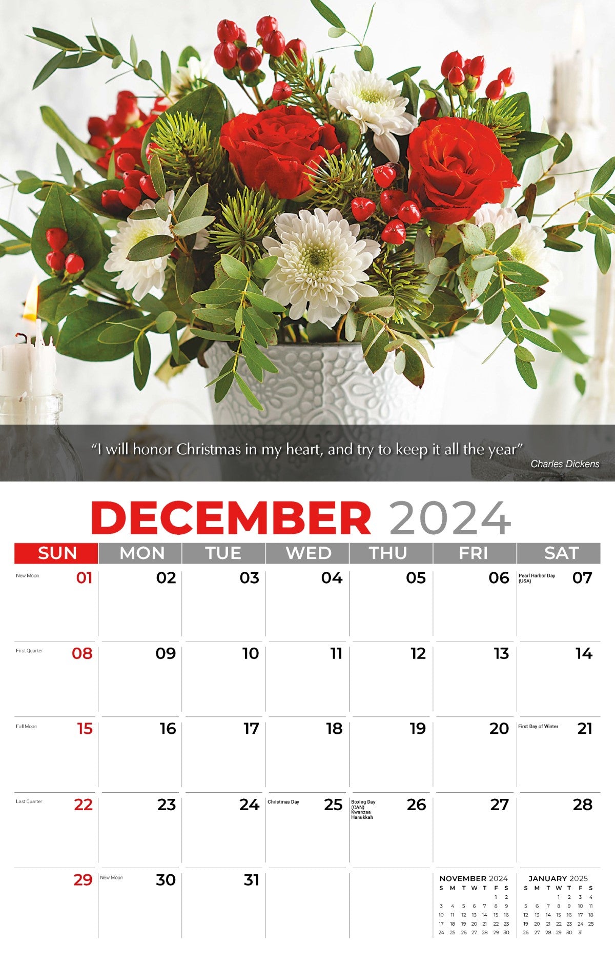 Galleria Wall Calendar 2025 Flowers & Gardens