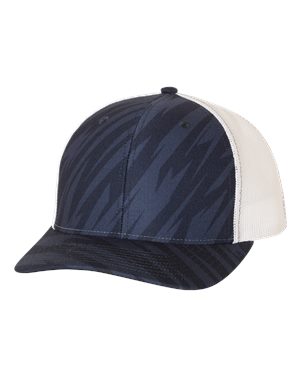 000458 Richardson® Patterned Snapback Trucker Cap