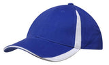 Brushed Heavy Cotton Cap w/Peak & Crown Inserts