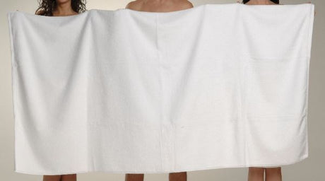 100% Cotton Oversized Heavy Weight White Bath Sheet - 35X65 - 21 lbs/dz