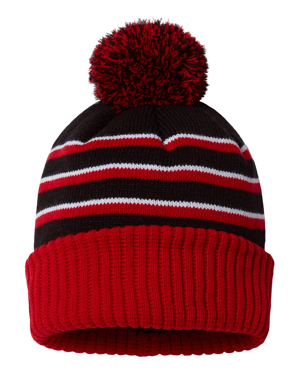 Richardson® Stripe Pom Cuffed Beanie