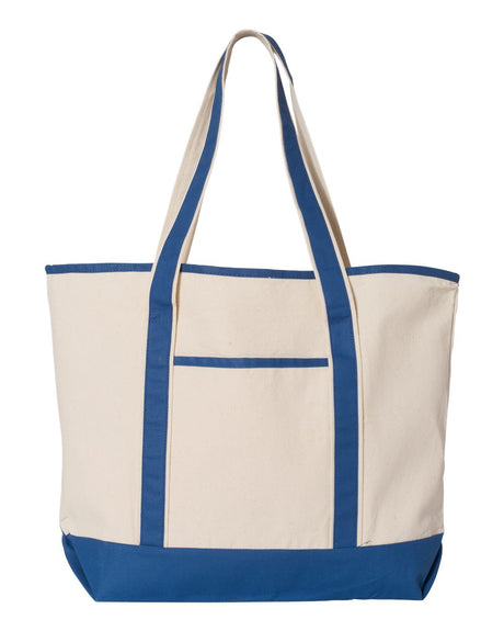 Q-Tees 34.6L Large Canvas Deluxe Tote Bag