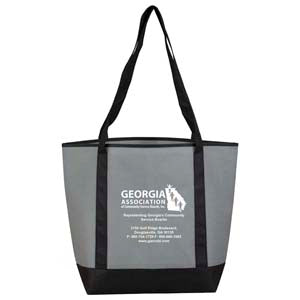 17-1/2" W x 13-1/2" H x 6" D - "The CITY" Convention, Corporate, Travel, Beach and Boar Tote Bag