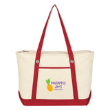 Large Cotton Canvas Sailing Tote Bag