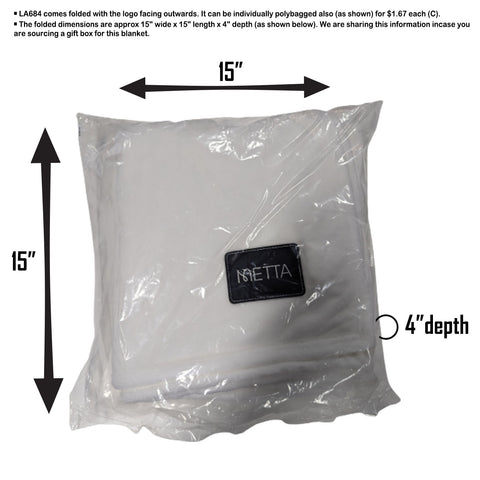 24 Hr Express Ship - Plush and Cozy Mink Flannel Fleece Blanket, 50x60, with Lasered logo patch