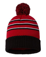 Richardson® Stripe Pom Cuffed Beanie
