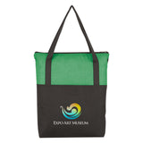 Crosshatch Non-woven Zippered Tote Bag