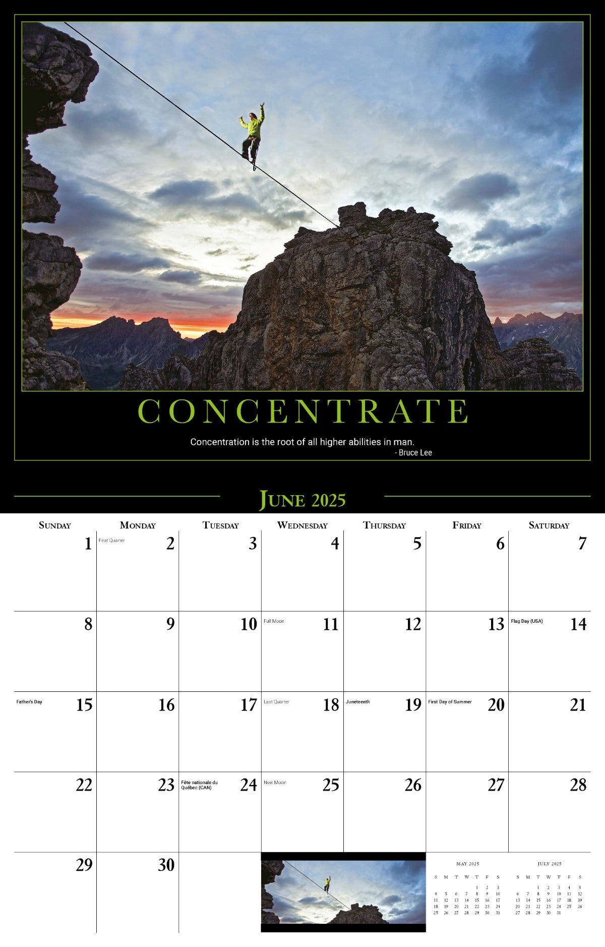 Galleria Wall Calendar 2025 Motivation