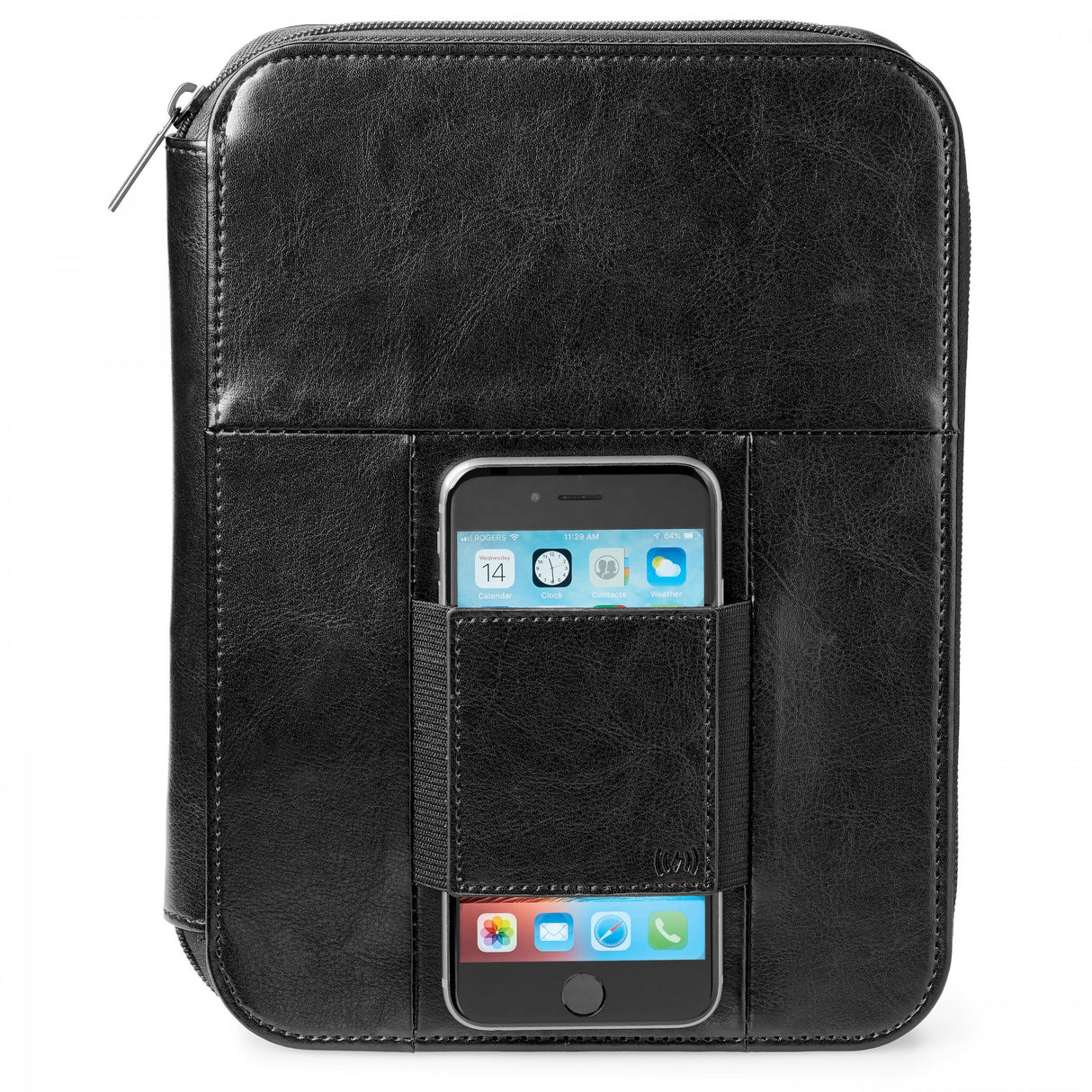 A5 ZIP JOURNAL WITH 5,000 mAh WIRELESS CHARGING POWER BANK INCLUDES UL CERTIFIED BATTERY