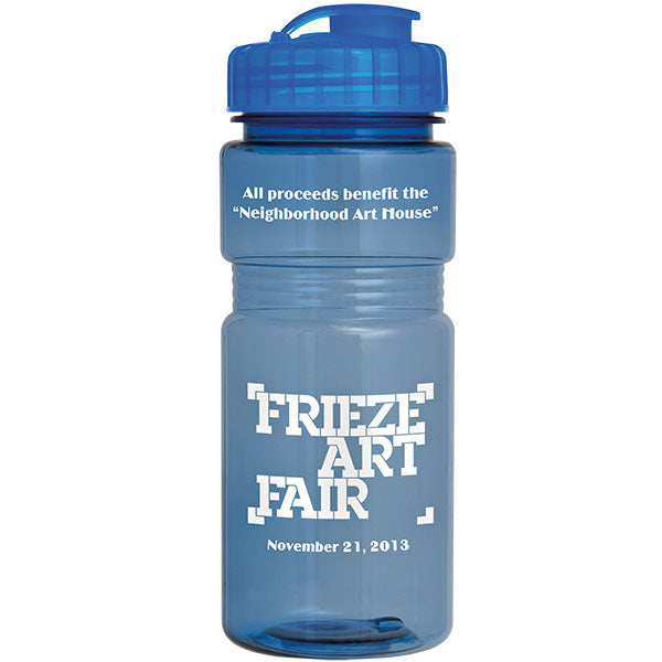 20 Oz. Translucent Recreation Bottle w/ Flip Top Lid