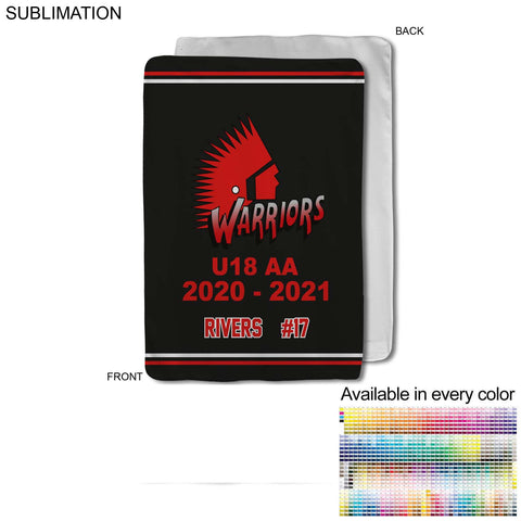 Team Blanket in Ultra Soft Microfleece, 30x40, Baby blanket, Sublimated edge to edge 1 side