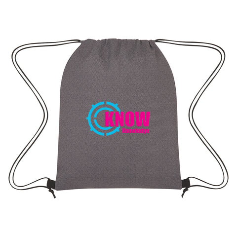Heathered Non-woven Drawstring Backpack