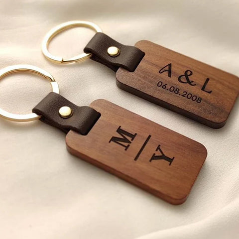 Engraved Wooden Keychain