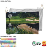 72Hr Fast Ship - Microfiber Dri-Lite Terry Golf Towel, 12x18, Nofold Grommet & Hook, Sublimated