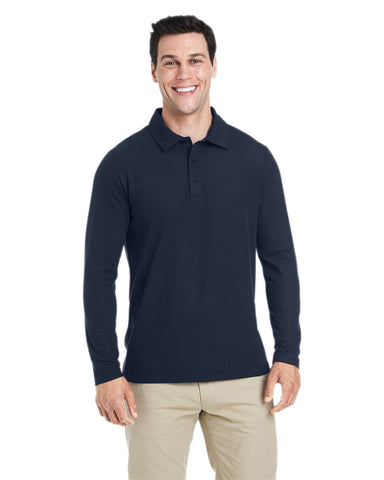 CORE 365 Men's Fusion ChromaSoft? Long-Sleeve Pique Polo