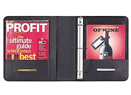 3 Ring Binder black pebble grain simuleather