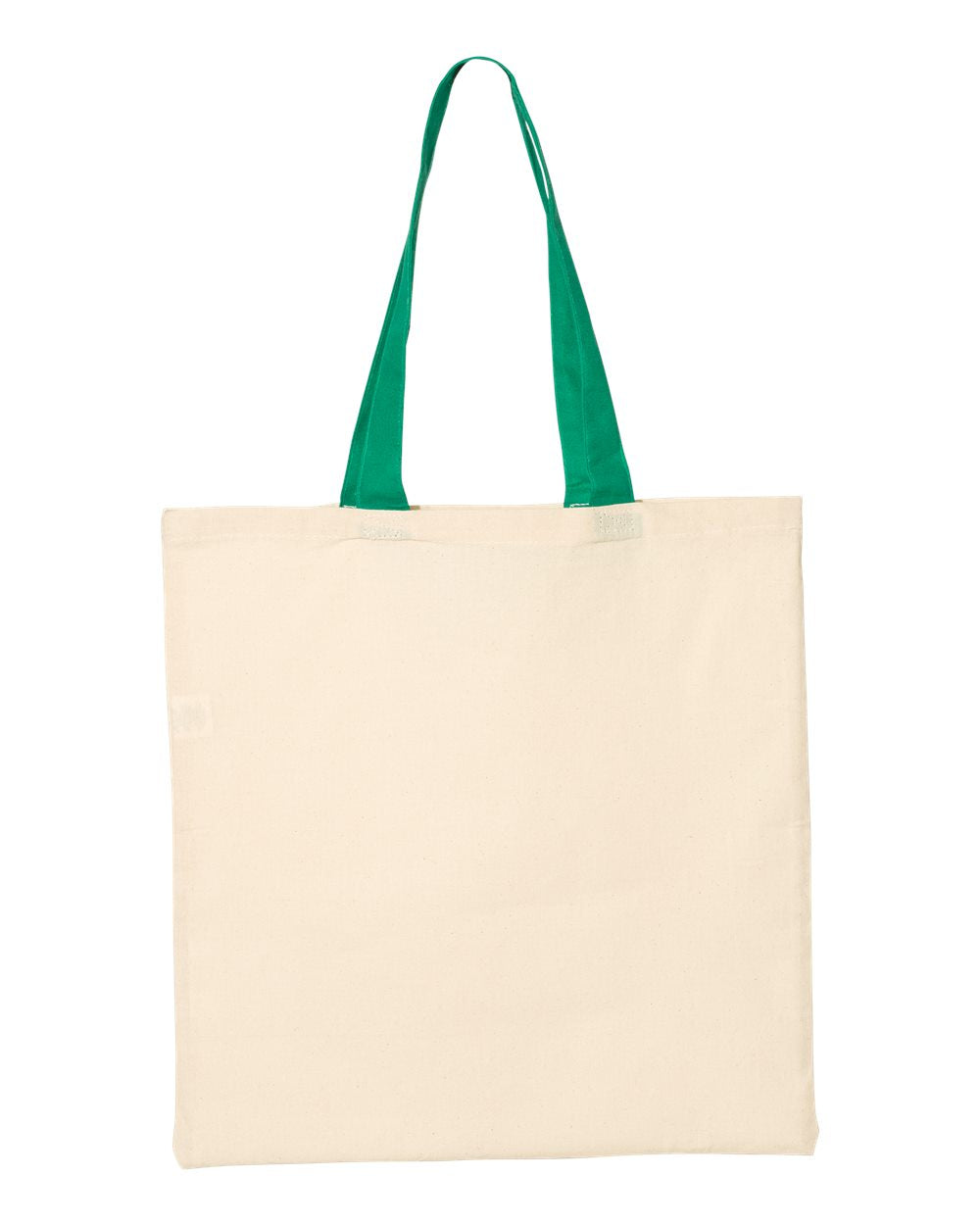 Q-Tees™ Economical Tote w/Contrast-Color Handles