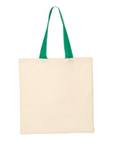 Q-Tees™ Economical Tote w/Contrast-Color Handles