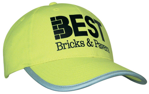 Luminescent Safety Cap w/Reflective Trim