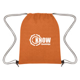 Heathered Non-woven Drawstring Backpack