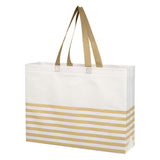 Non-woven Horizontal Stripe Tote Bag