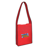 Non-woven Messenger Tote Bag With Hook And Loop Closure