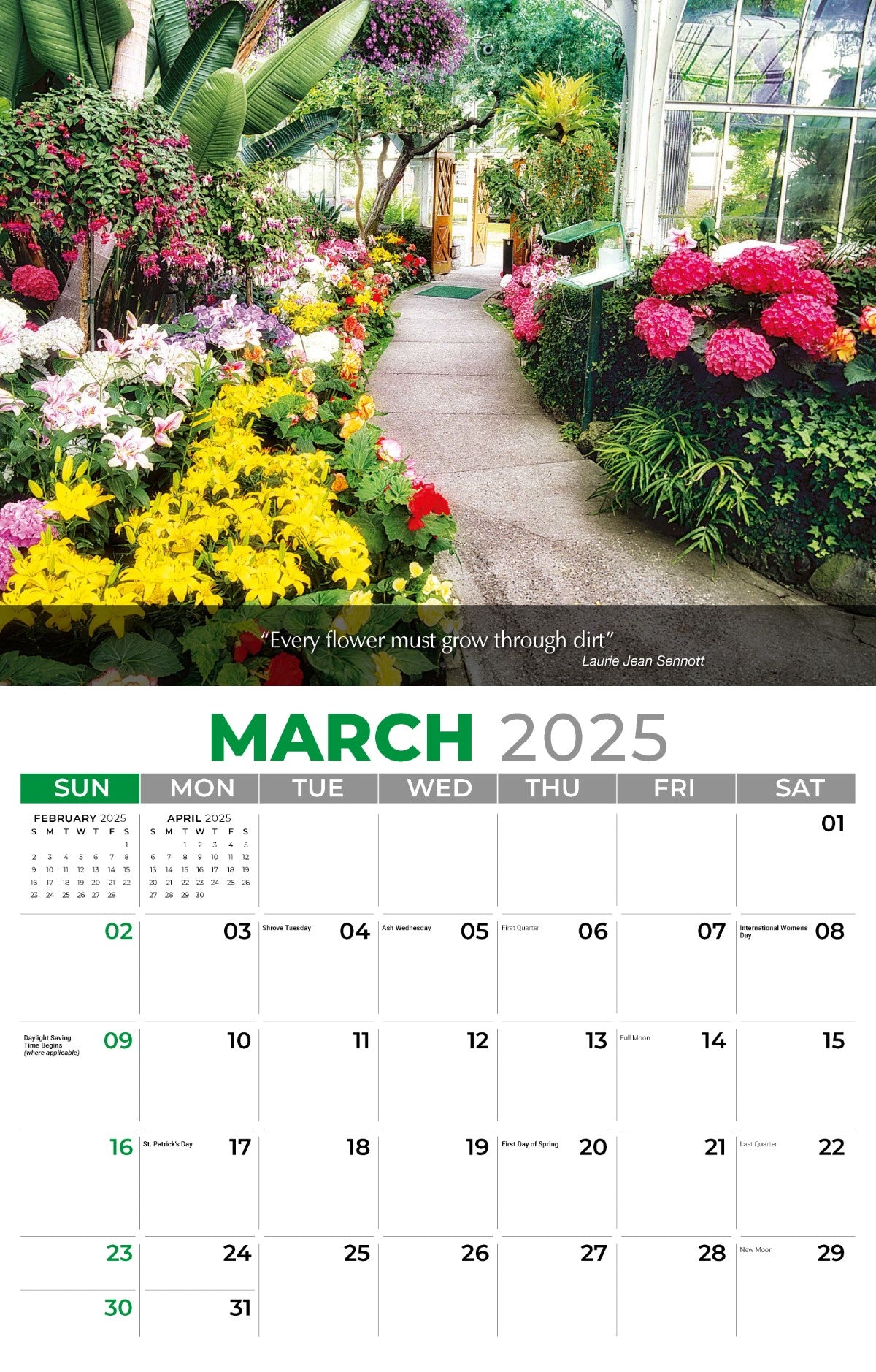 Galleria Wall Calendar 2025 Flowers & Gardens