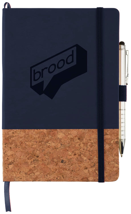 5.5" x 8.5" FSC Lucca Cork Hard Bound JournalBook