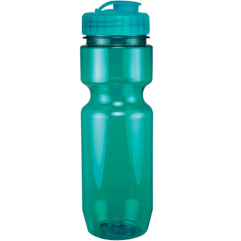 22 Oz. Translucent Bike Bottle w/ Flip Top Lid