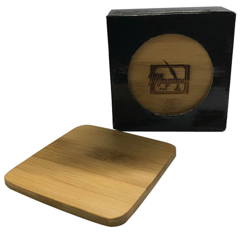 4 Piece Square Bamboo Coaster Gift Set (3-5 Days)