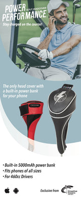 Power Performance Red Golf Head Cover