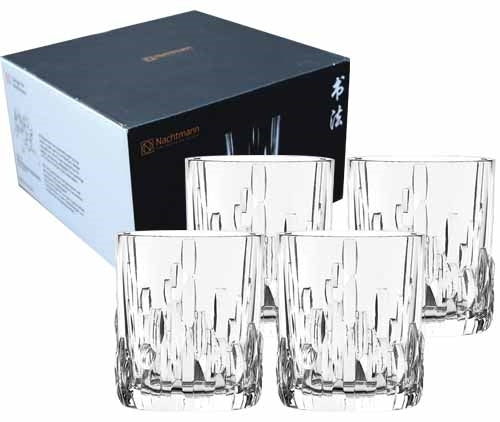 Nachtmann Shu Fa Vaso Whiskey 11-5/8oz crystal Set of 4 in retail gift box