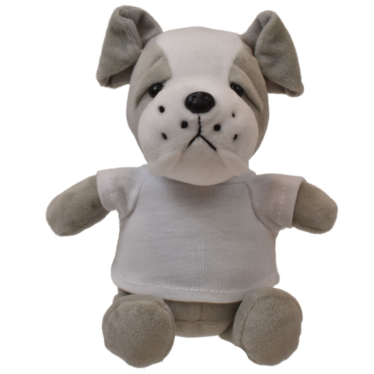 6" Mini Me Gray Brooklyn Bulldog w/T-Shirt